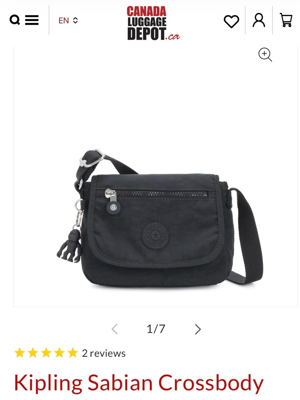 Kipling Sabian Crossbody Mini Bag - Black